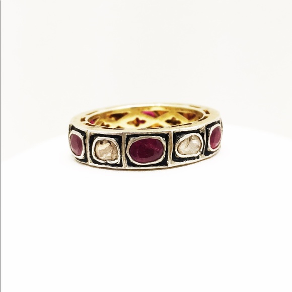 Ruby Diamond Band Ring